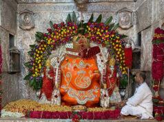 खजराना गणेश मंदिर में स्वर्णिम श्रृंगार, गणेशजी के साथ रिद्धि-सिद्धि भी पहनेंगी सोने के मुकुट